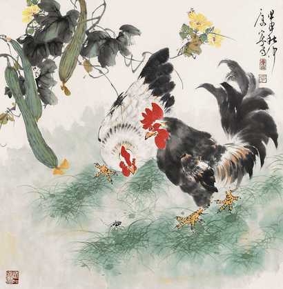 康宁 大吉图 镜心